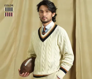 Merino Wool V-neck Sweater