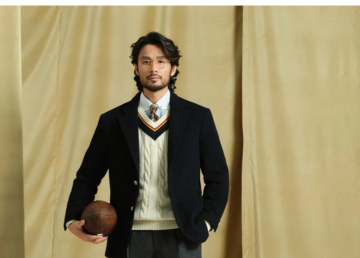 Merino Wool V-neck Sweater