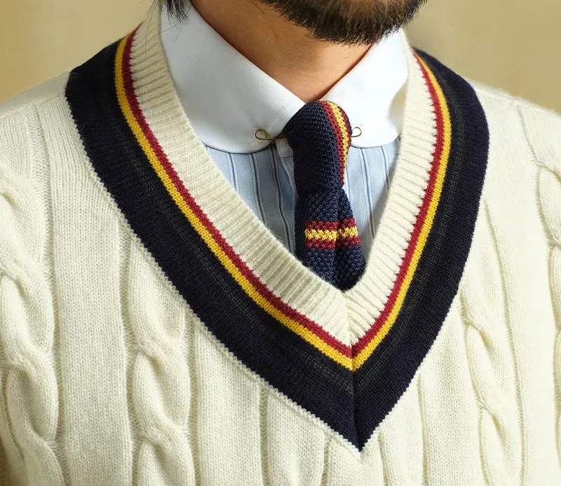 Merino Wool V-neck Sweater