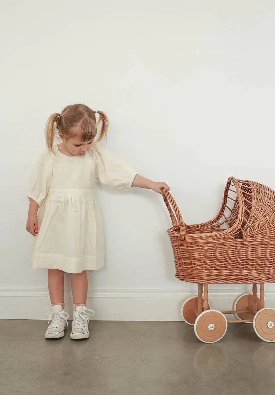 Miann & Co Kids - Keyhole Puff Sleeve Dress - Lemon