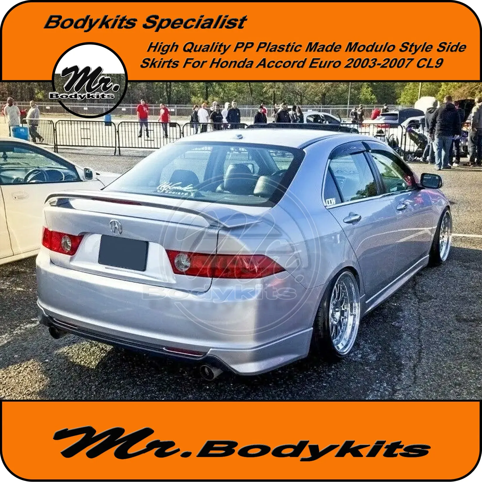 Modulo Style Side Skirts For Honda Accord Euro 2003-2007 CL9, Highest Quality PP Plastic Made