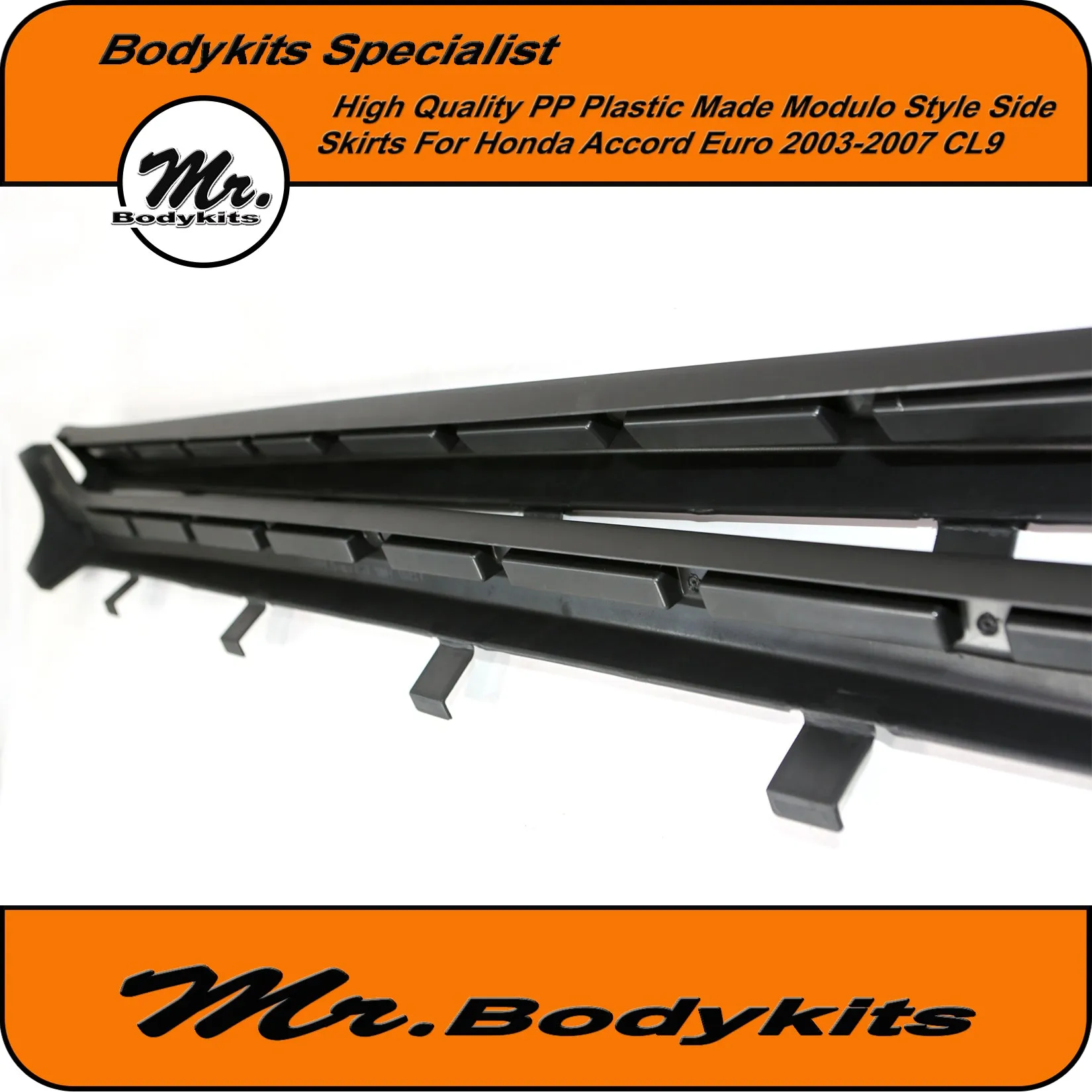Modulo Style Side Skirts For Honda Accord Euro 2003-2007 CL9, Highest Quality PP Plastic Made