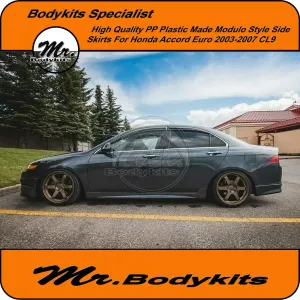 Modulo Style Side Skirts For Honda Accord Euro 2003-2007 CL9, Highest Quality PP Plastic Made