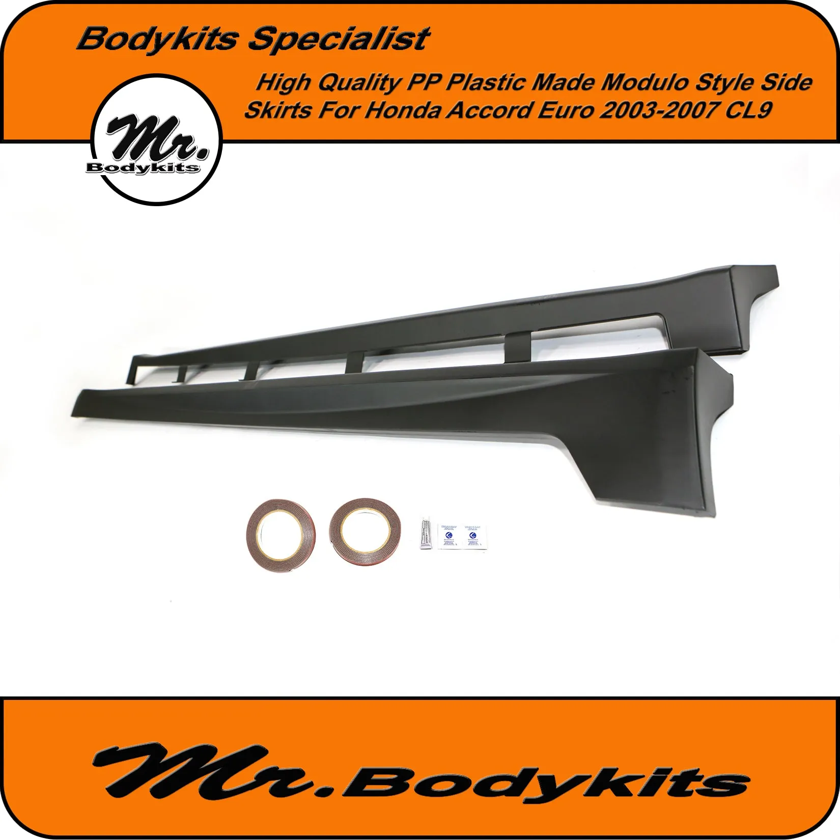Modulo Style Side Skirts For Honda Accord Euro 2003-2007 CL9, Highest Quality PP Plastic Made
