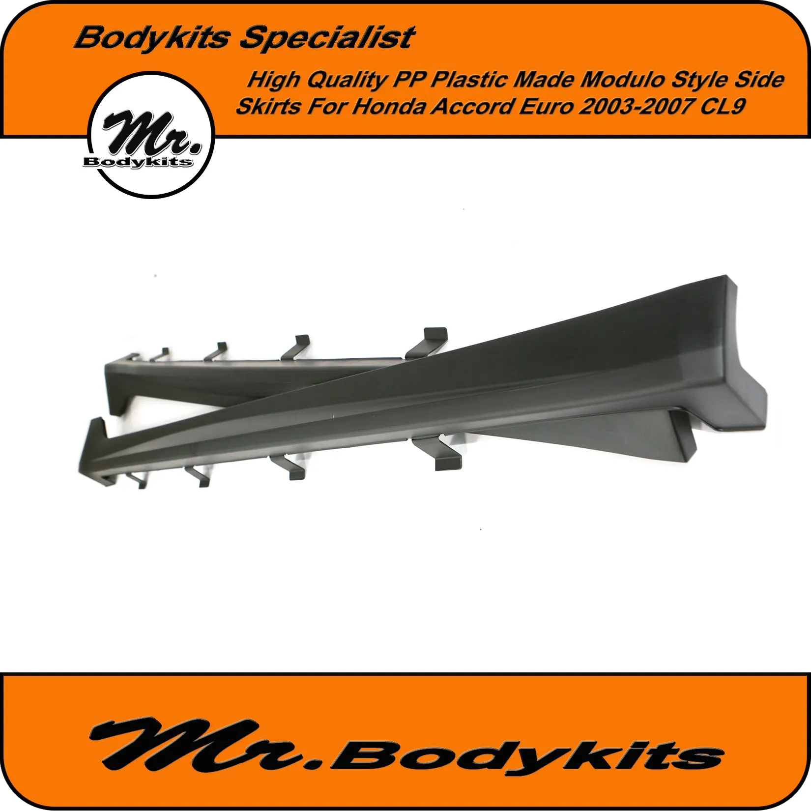 Modulo Style Side Skirts For Honda Accord Euro 2003-2007 CL9, Highest Quality PP Plastic Made