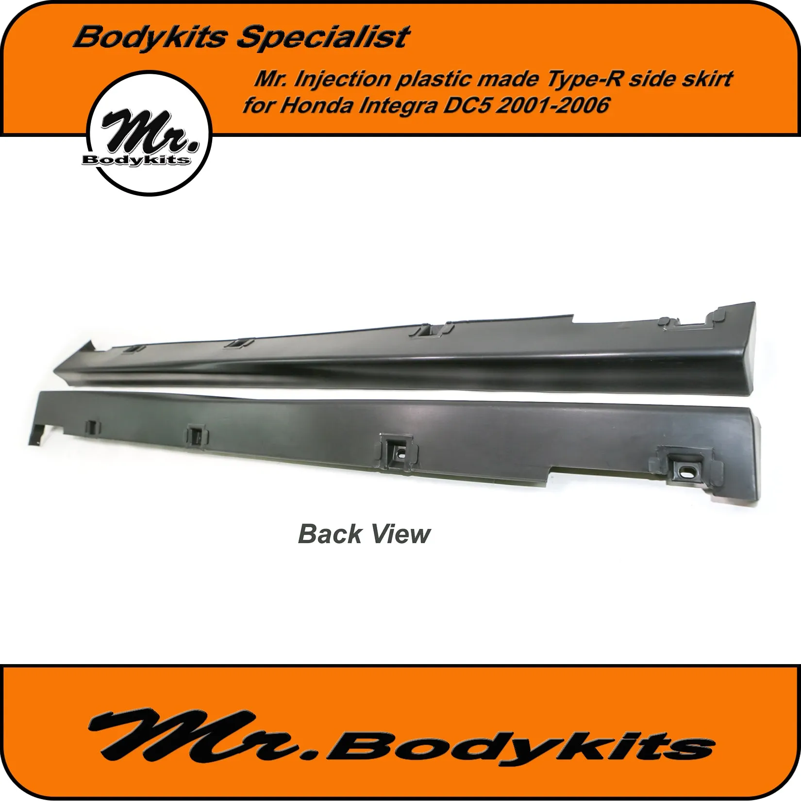 Mr. Bodykits Injection Plastic Made Type-R Side Skirt For All Honda Integra DC5 2001-2006