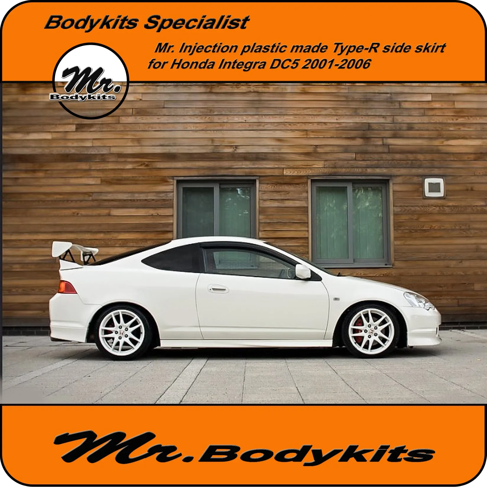 Mr. Bodykits Injection Plastic Made Type-R Side Skirt For All Honda Integra DC5 2001-2006
