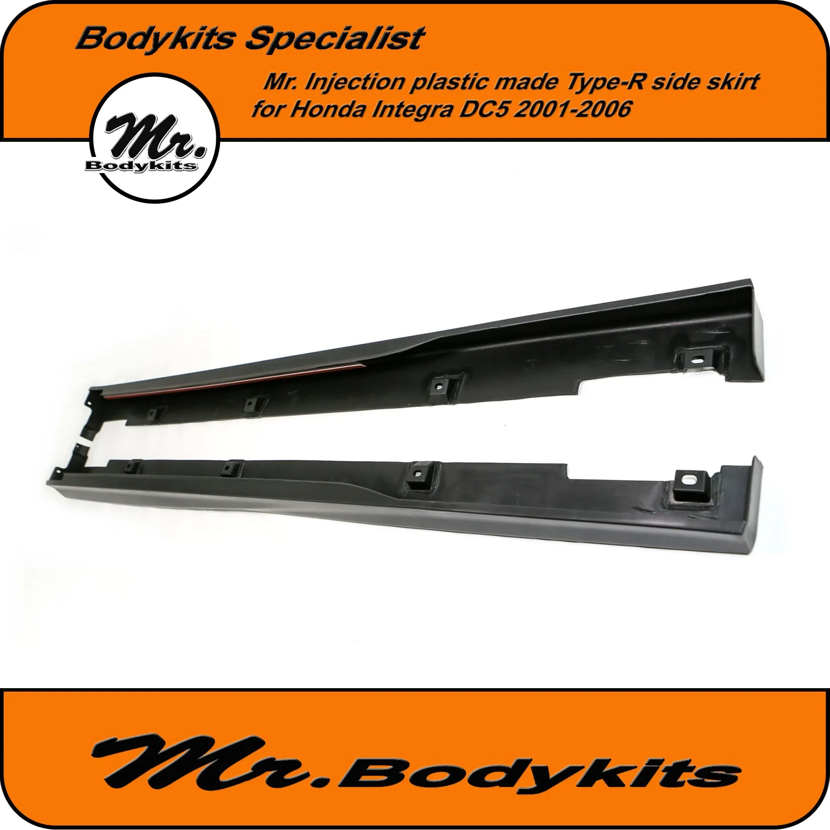 Mr. Bodykits Injection Plastic Made Type-R Side Skirt For All Honda Integra DC5 2001-2006