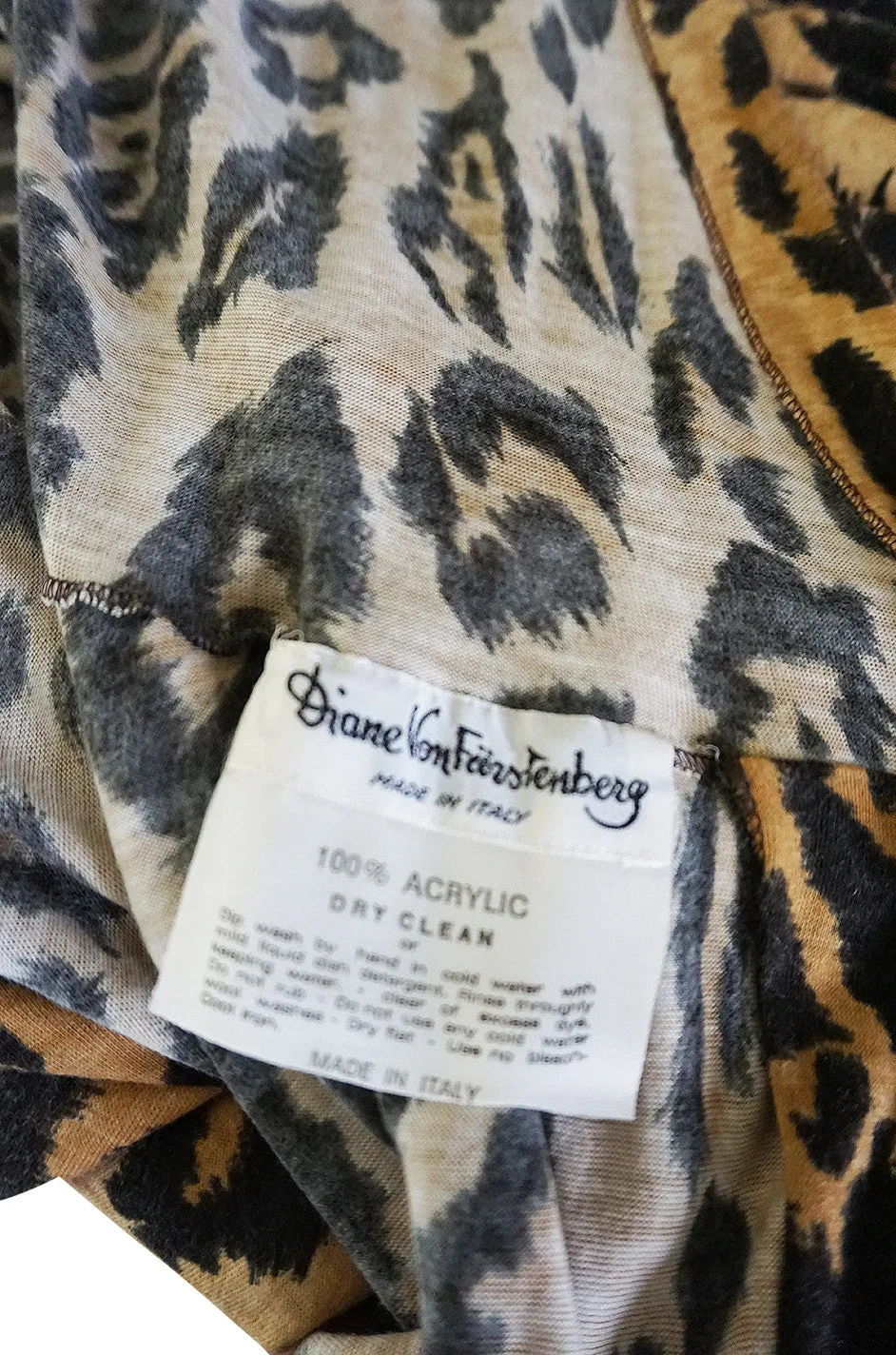Museum Held 1973 Diane Von Furstenberg Leopard Wrap Dress