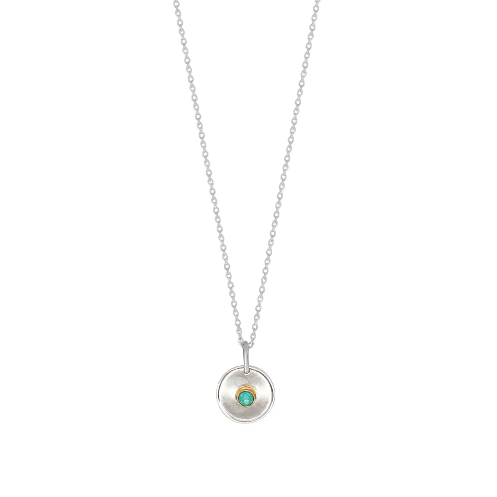 Natural Talent Birthstone Charm Necklace - December/ Turquoise