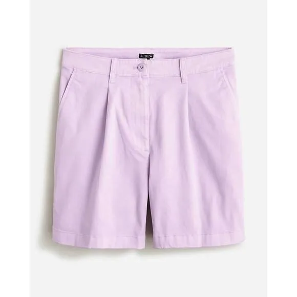 NEW J.CREW pleated capeside chino short in vintage lilac
