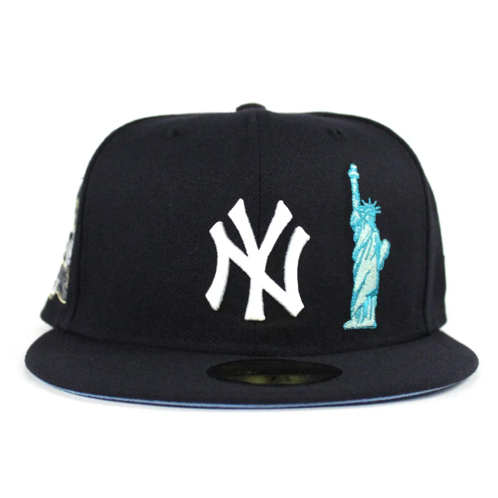 New York Yankees Statue of Liberty 27 World Championships 59Fifty New Era Fitted Hat (Navy Blue Under Brim)
