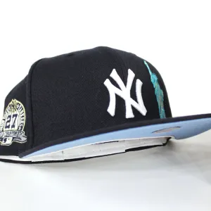 New York Yankees Statue of Liberty 27 World Championships 59Fifty New Era Fitted Hat (Navy Blue Under Brim)
