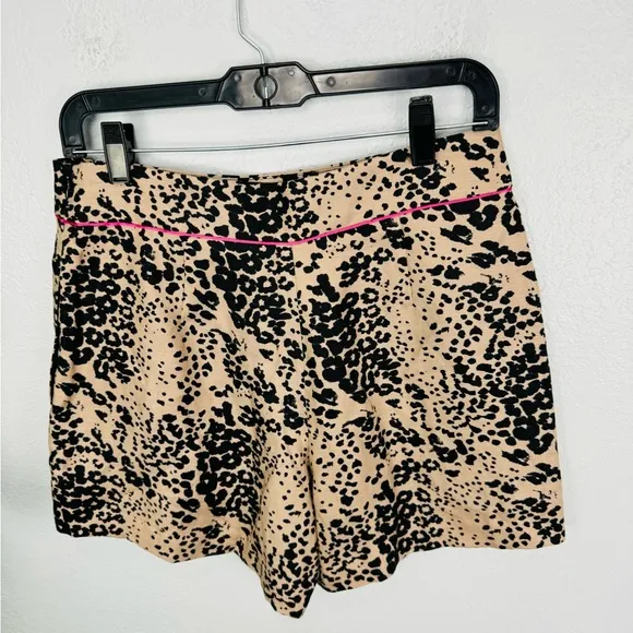 NWT J. Crew High Rise Linen Trouser Short in Leopard Print 6