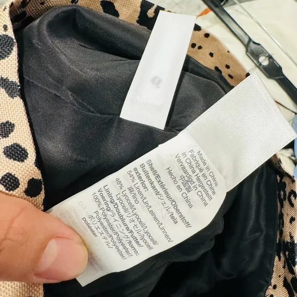 NWT J. Crew High Rise Linen Trouser Short in Leopard Print 6