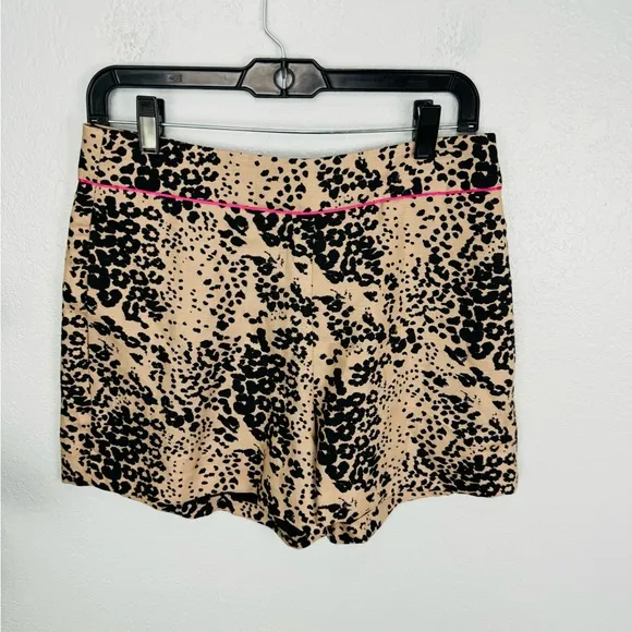 NWT J. Crew High Rise Linen Trouser Short in Leopard Print 6