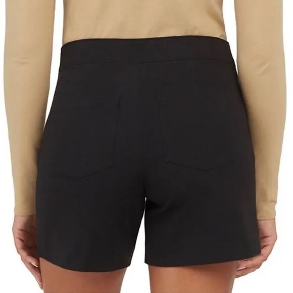 NWT Spanx On-the-Go Shorts Polished Pull On Stretch 6&quot; in Classic Black Size XL