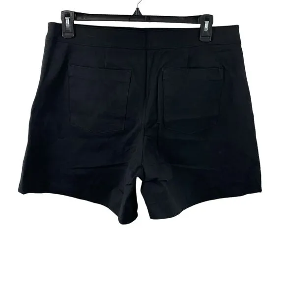 NWT Spanx On-the-Go Shorts Polished Pull On Stretch 6&quot; in Classic Black Size XL