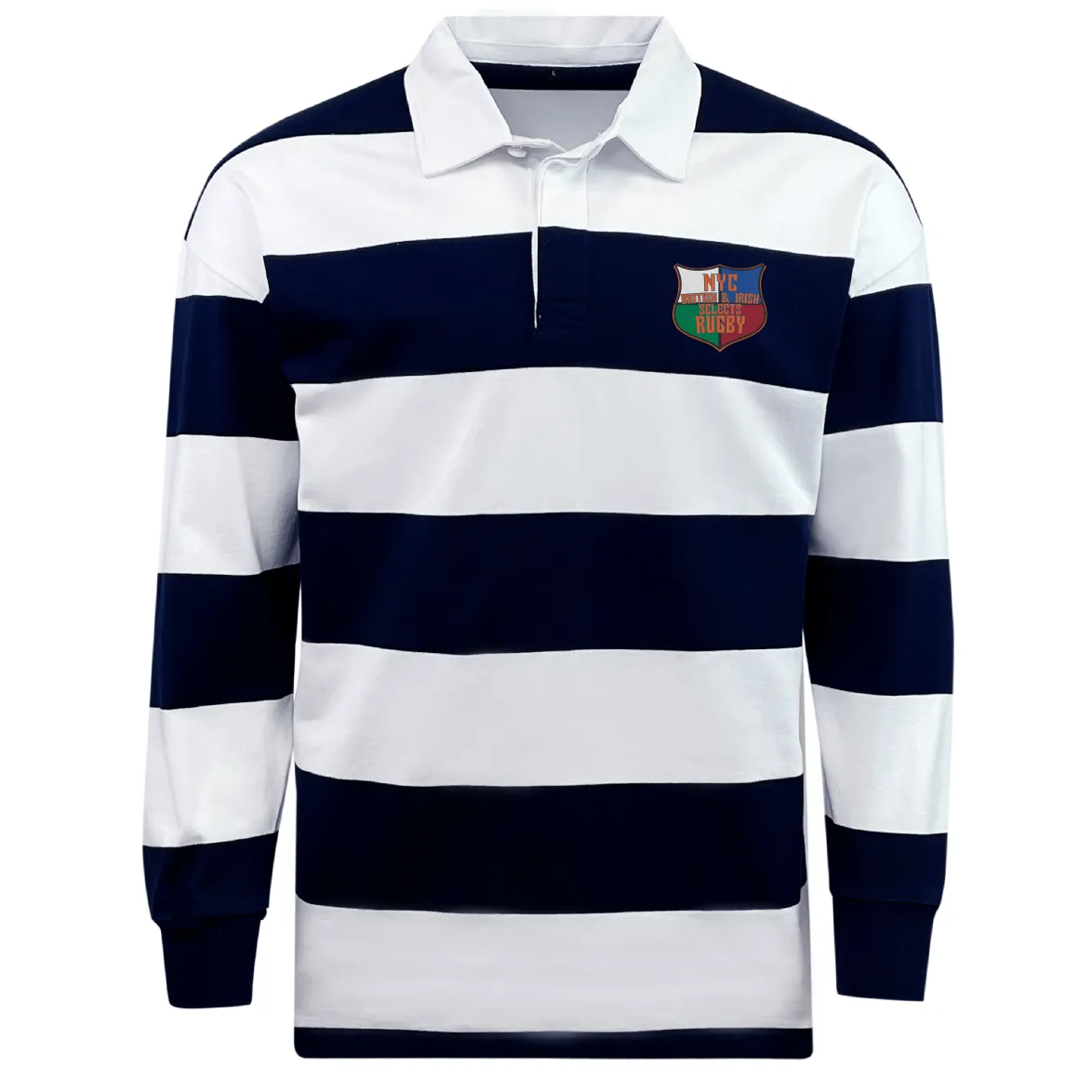 NYC British and Irish Selects Classic Long Sleeve Hooped Rugby Jersey