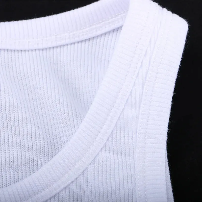 Obsidian Phoenix Ribbed Knit Tank Top