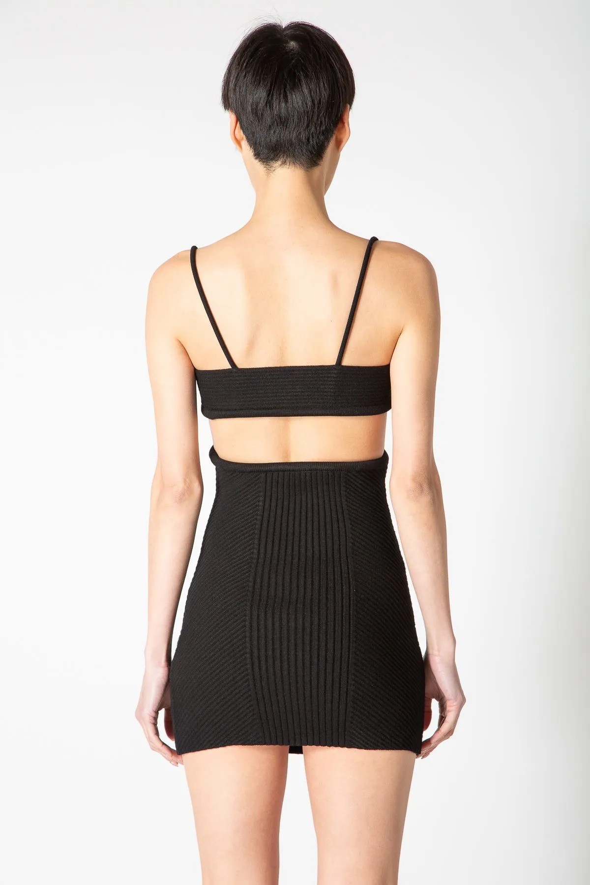 OFF-WHITE | CUT OUT RIB MINI DRESS