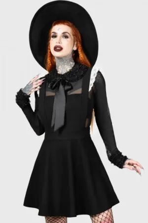 Oriel Pinafore Dress - Black -