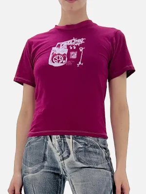 Otto Fitted T-Shirt - Burgundy