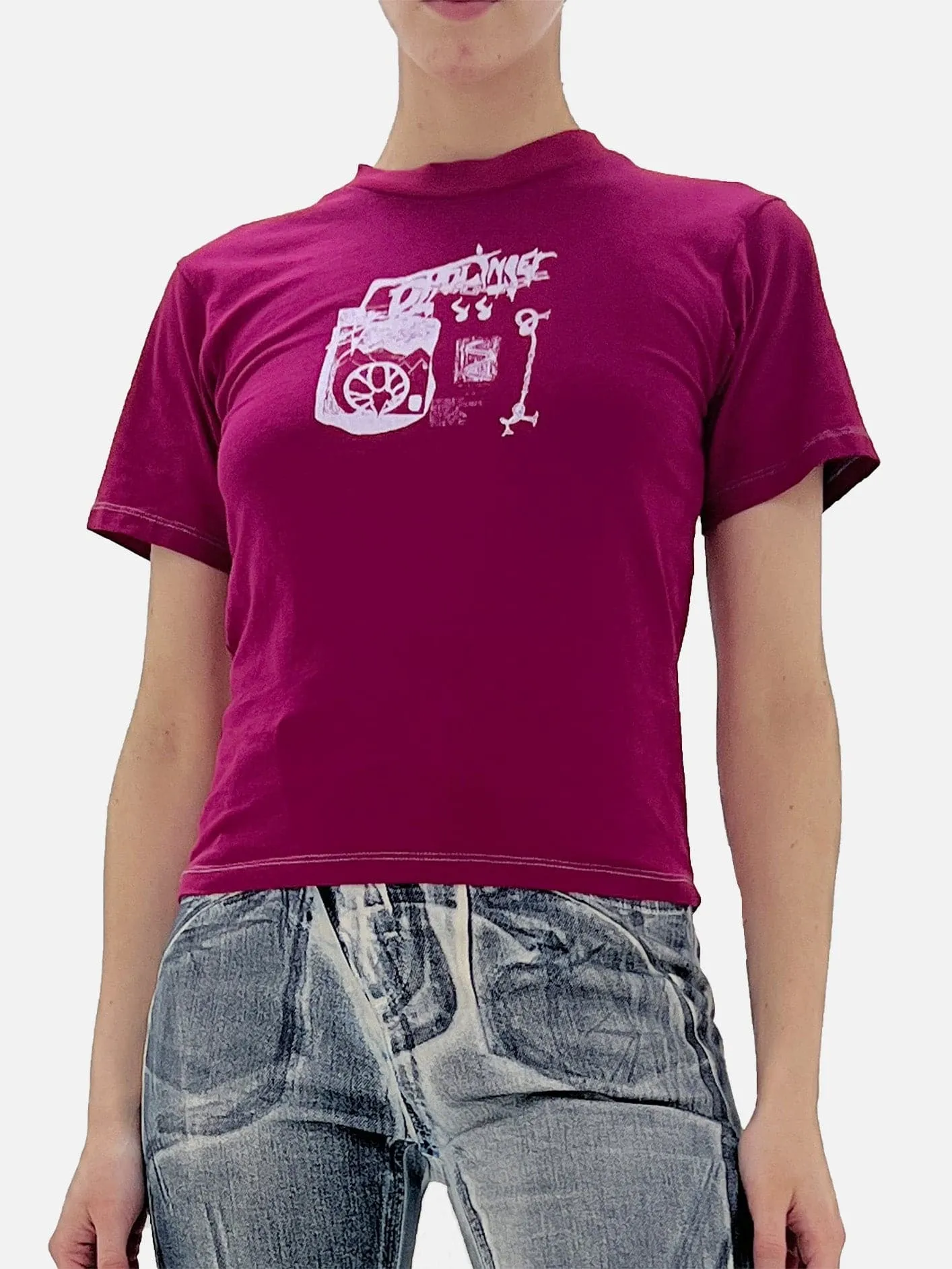 Otto Fitted T-Shirt - Burgundy
