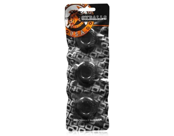 Oxballs Ringer 3-Pack Cockring - Small Black
