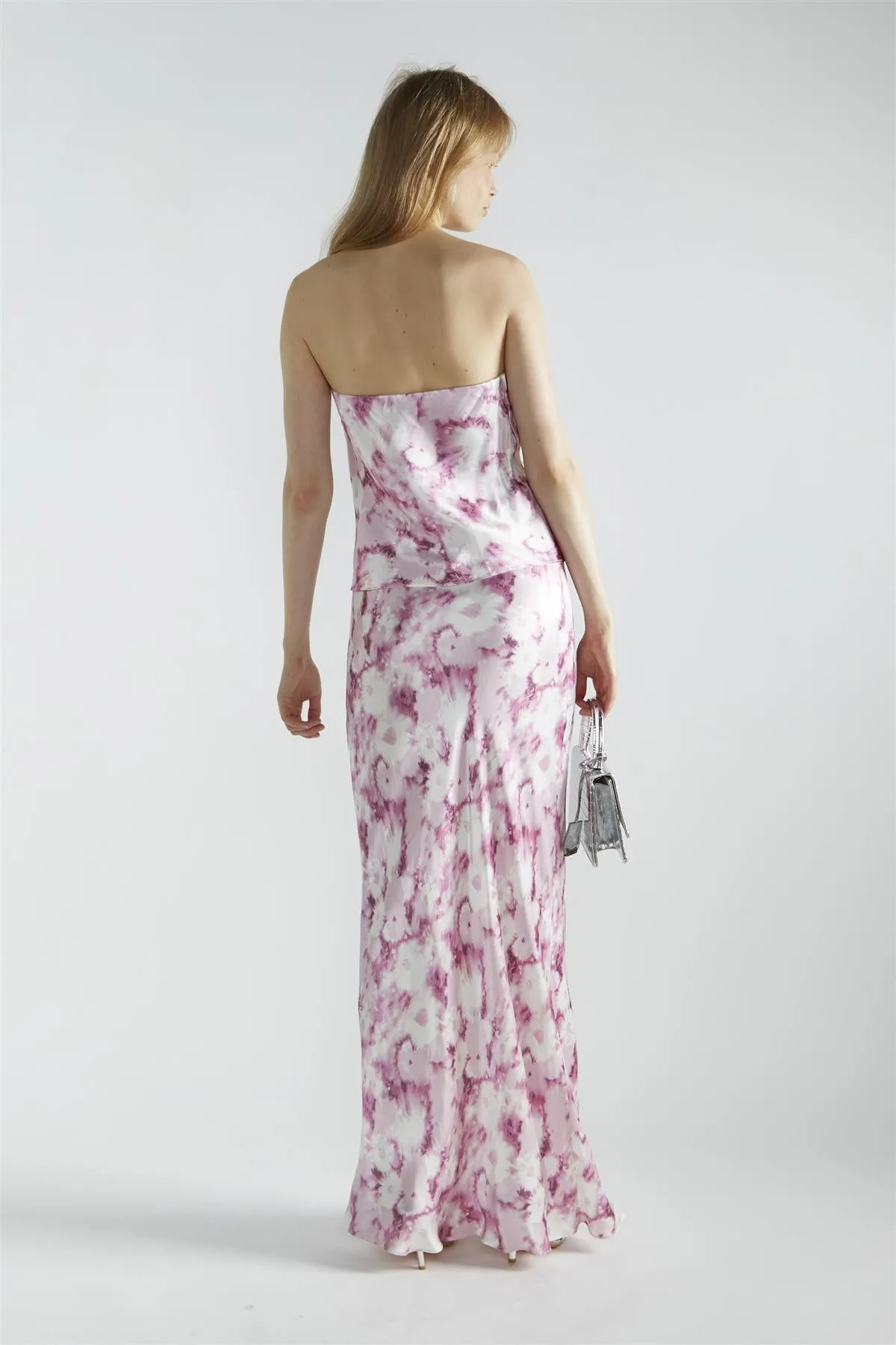 Pink Blur Daisy Flare Maxi-Skirt