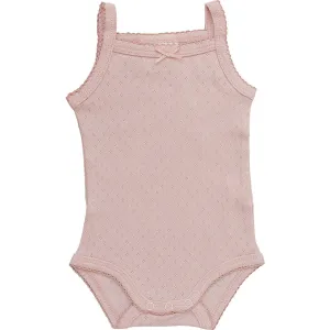 Pink Bow Pointelle Tank Bodysuit