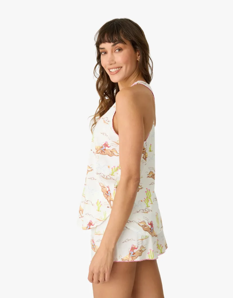 P.J Salvage Playful Prints Western Tank Top in Natural