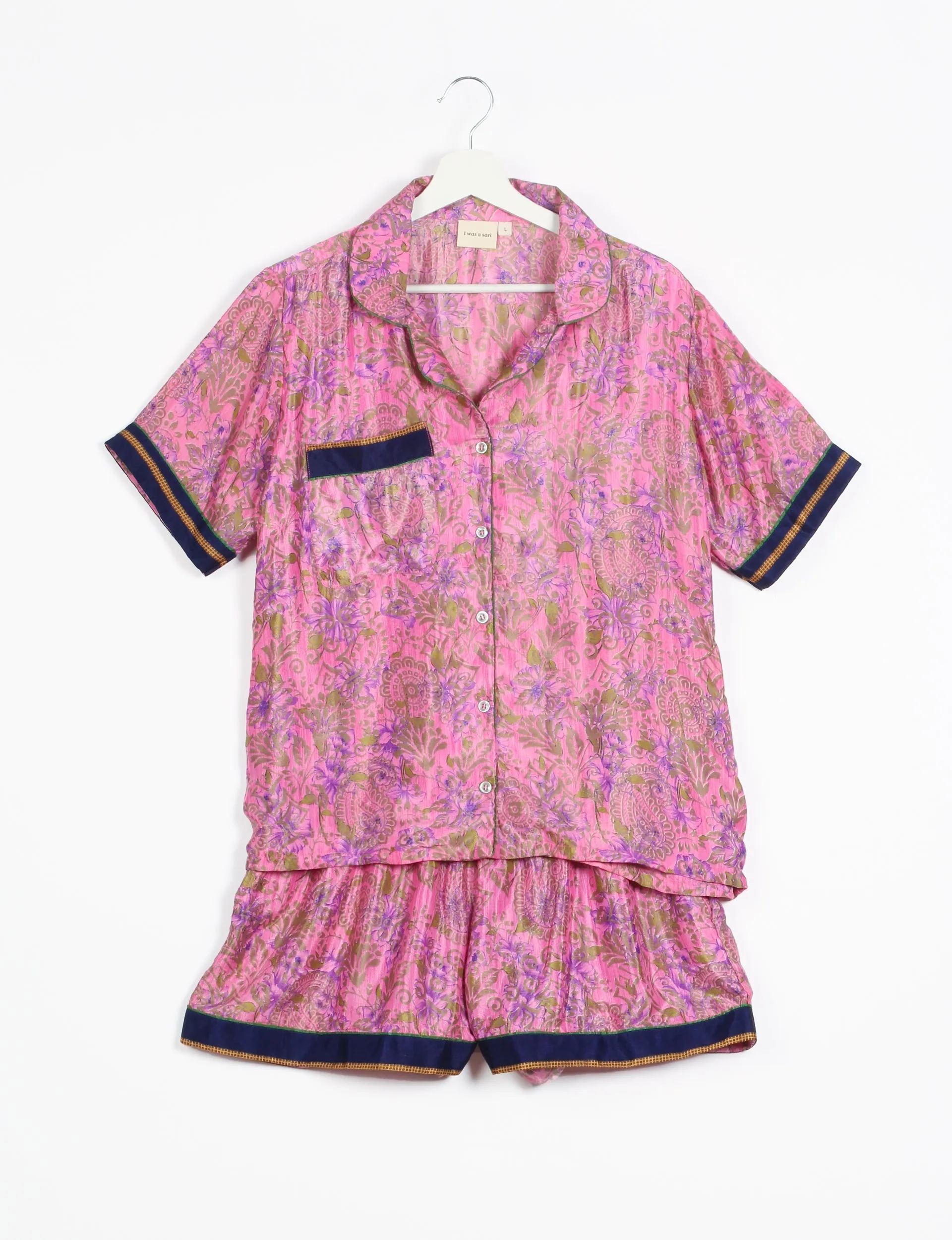 PJ SET SHORT WITH SHORT SLEEVES