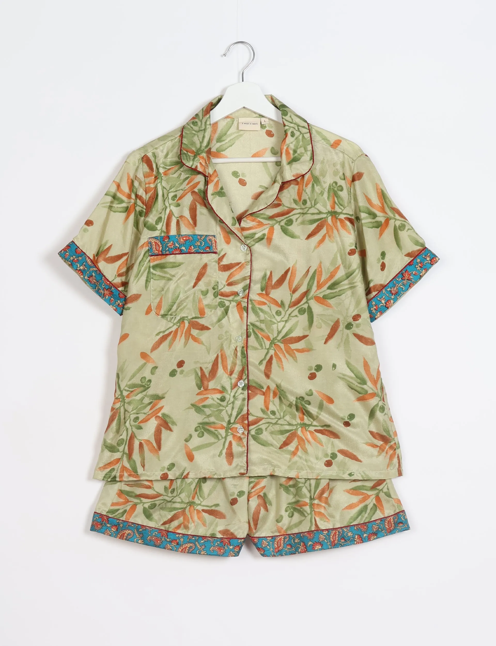 PJ SET SHORT WITH SHORT SLEEVES