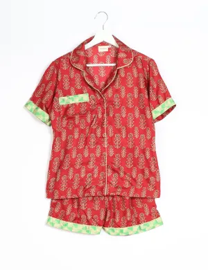 PJ SET SHORT WITH SHORT SLEEVES