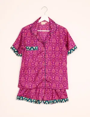 PJ SET SHORT WITH SHORT SLEEVES