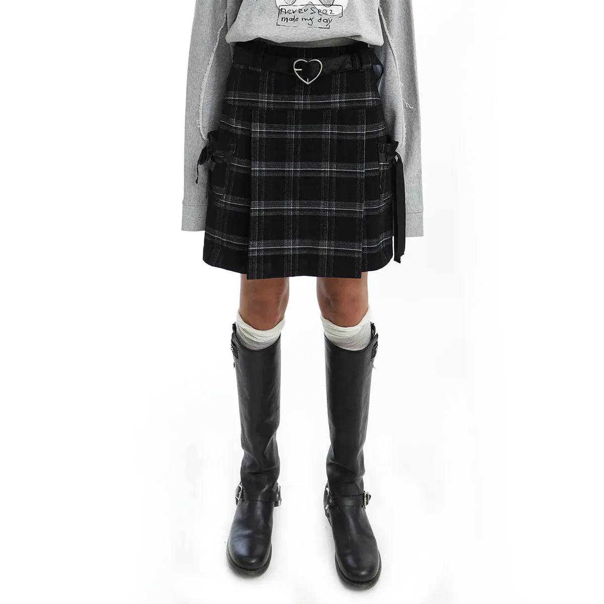 Plaid Pleated Skirt