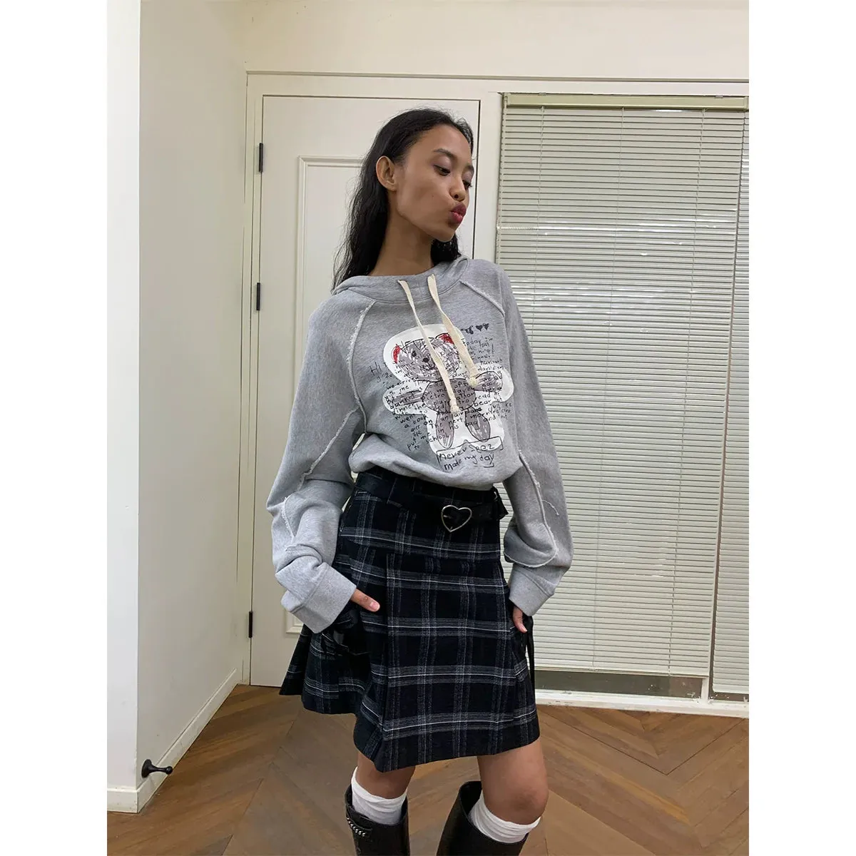 Plaid Pleated Skirt