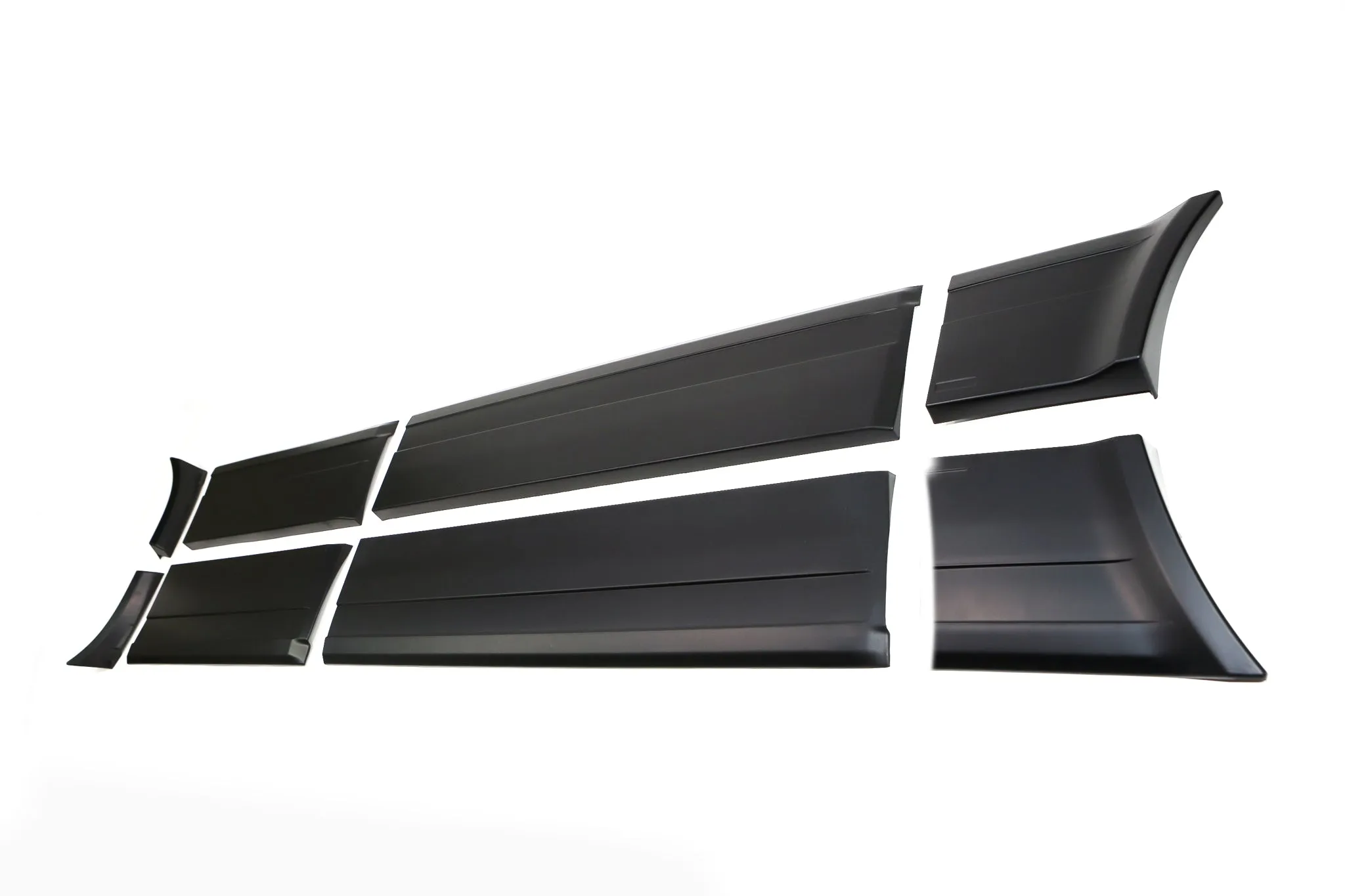 Plastic BMW E30 M-Tech 2 Side Skirts & Door Panel Set - For 1982-1994 Sedan (10PCS)