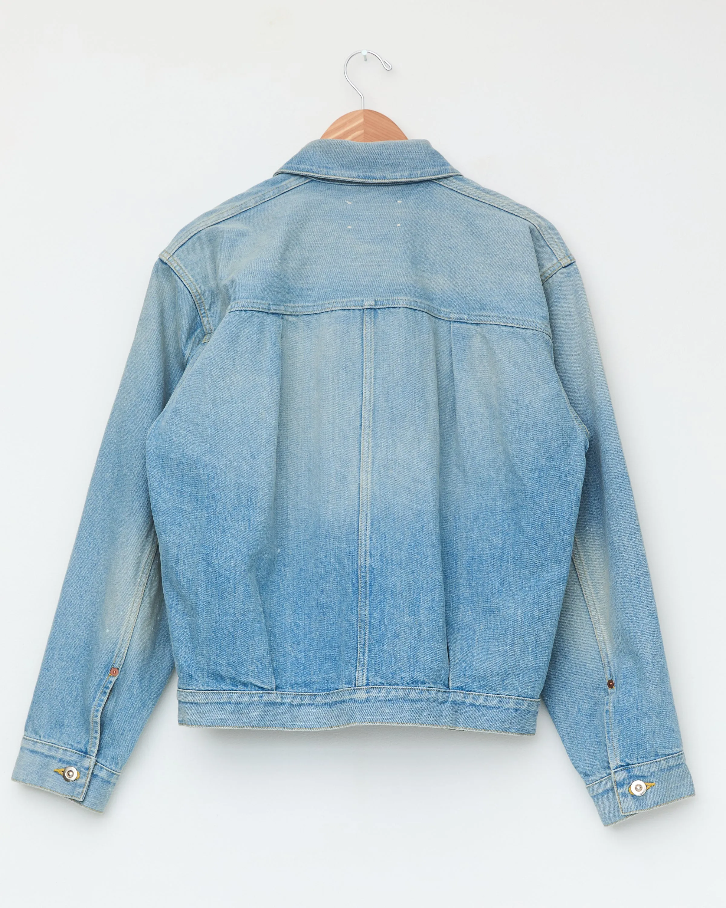 Pleats Blouse, Light Indigo