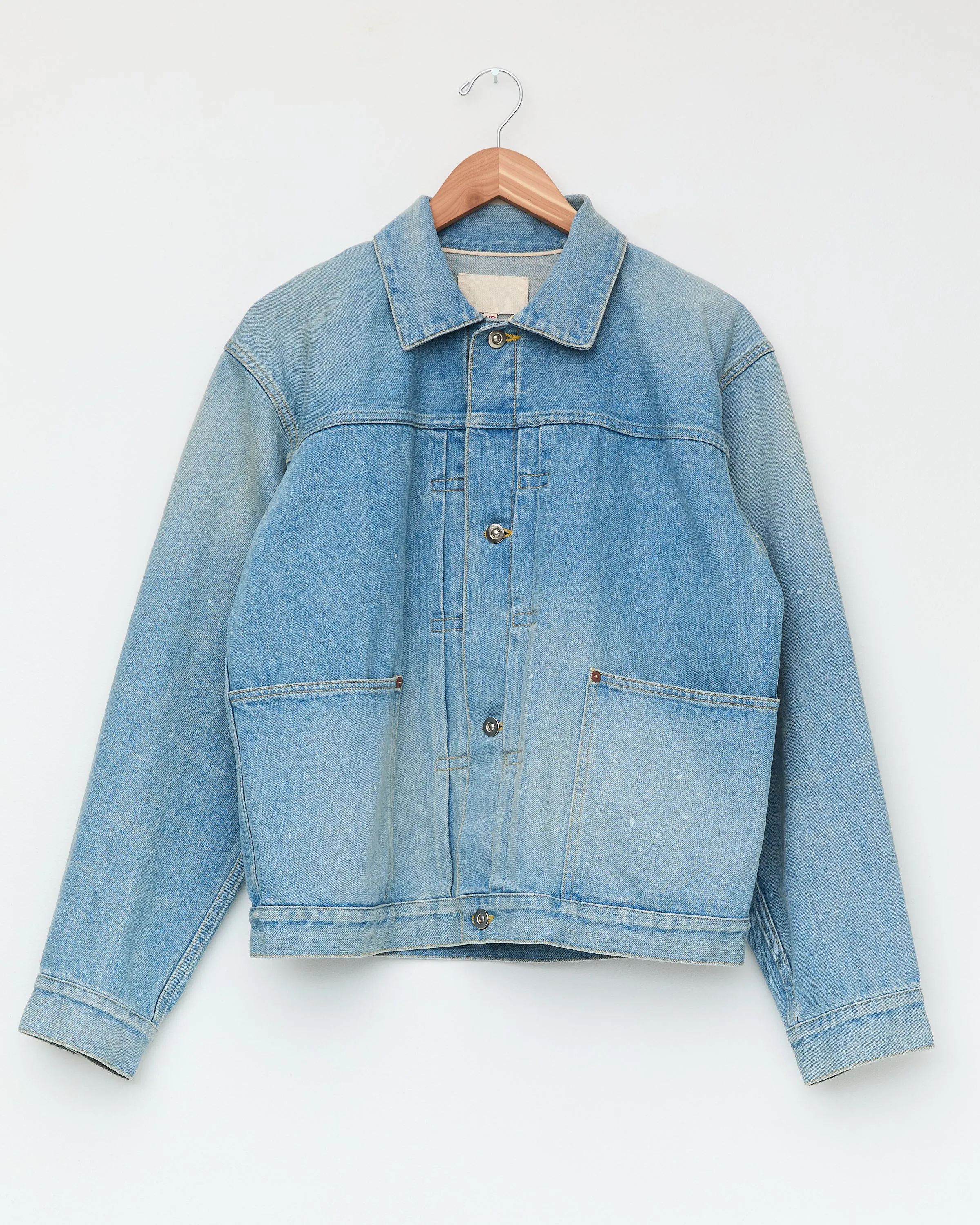 Pleats Blouse, Light Indigo