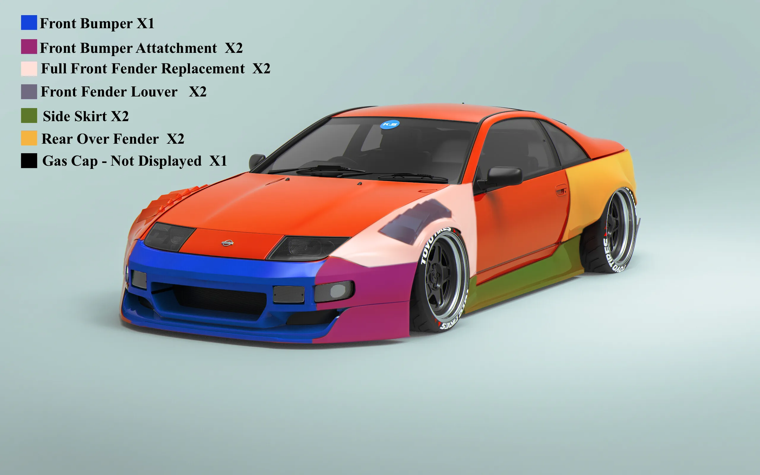 PMZ-K V2 Wide Full body kit (2 2 & 2 0)