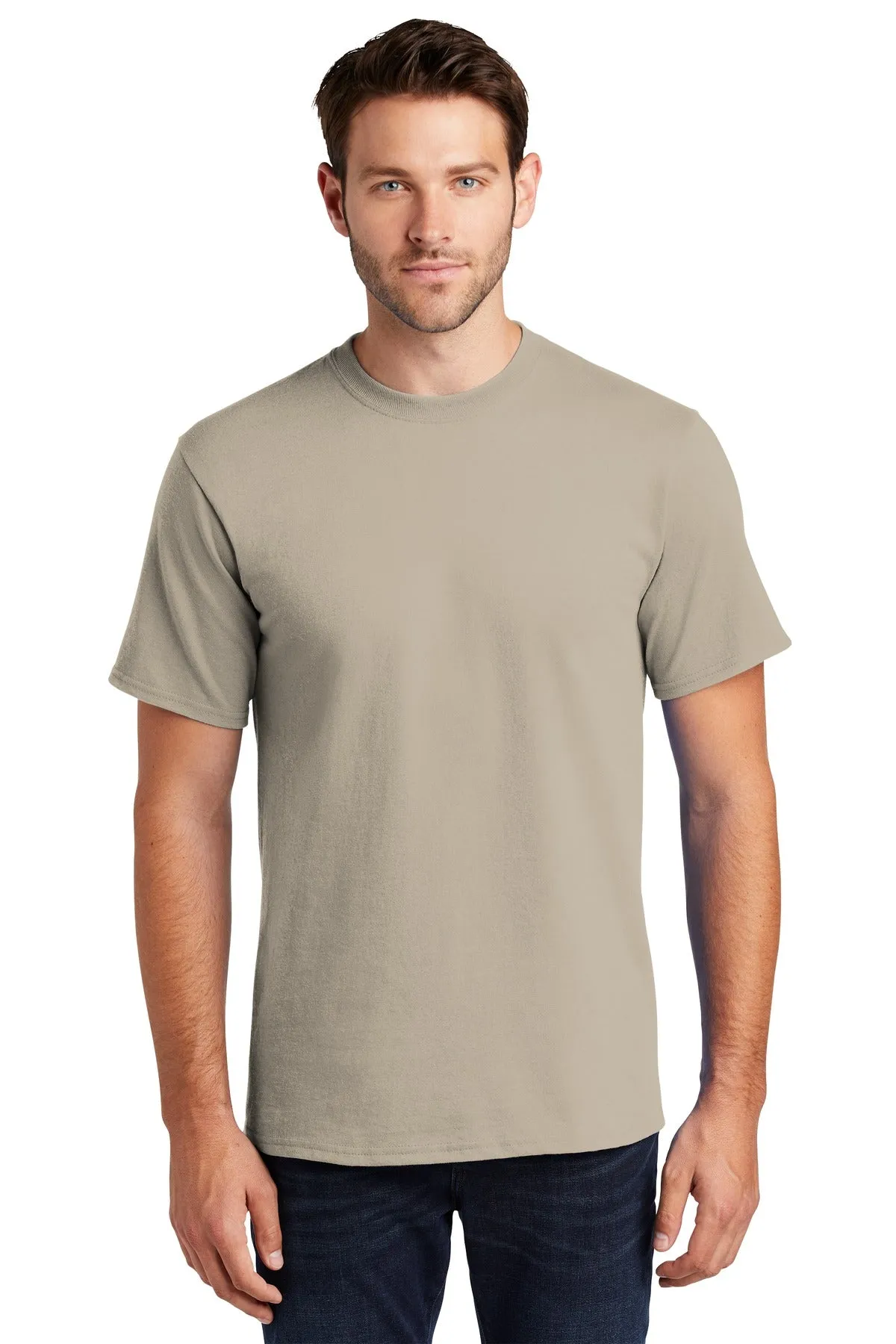 Port & Company Tall Essential Tee.  PC61T Light Sand Tall