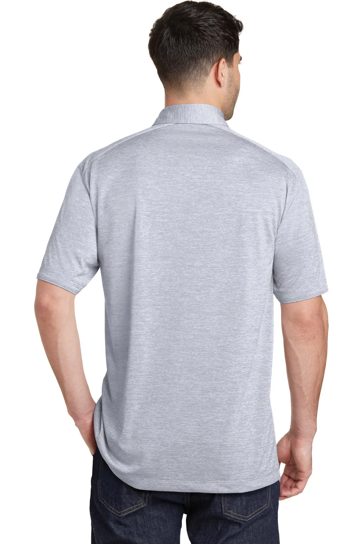 Port Authority Digi Heather Performance Polo. K574 Light Grey