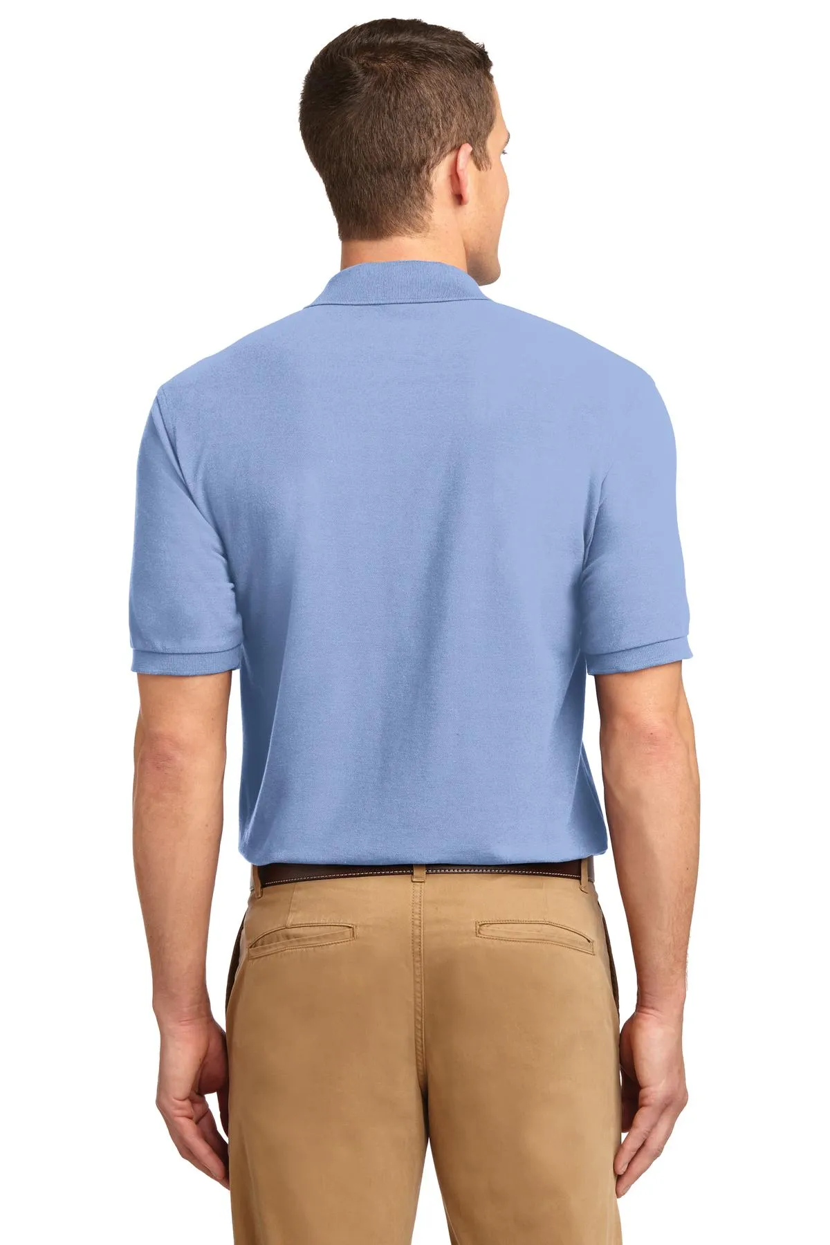 Port Authority Tall Silk Touch Polo.  TLK500 Light Blue Tall