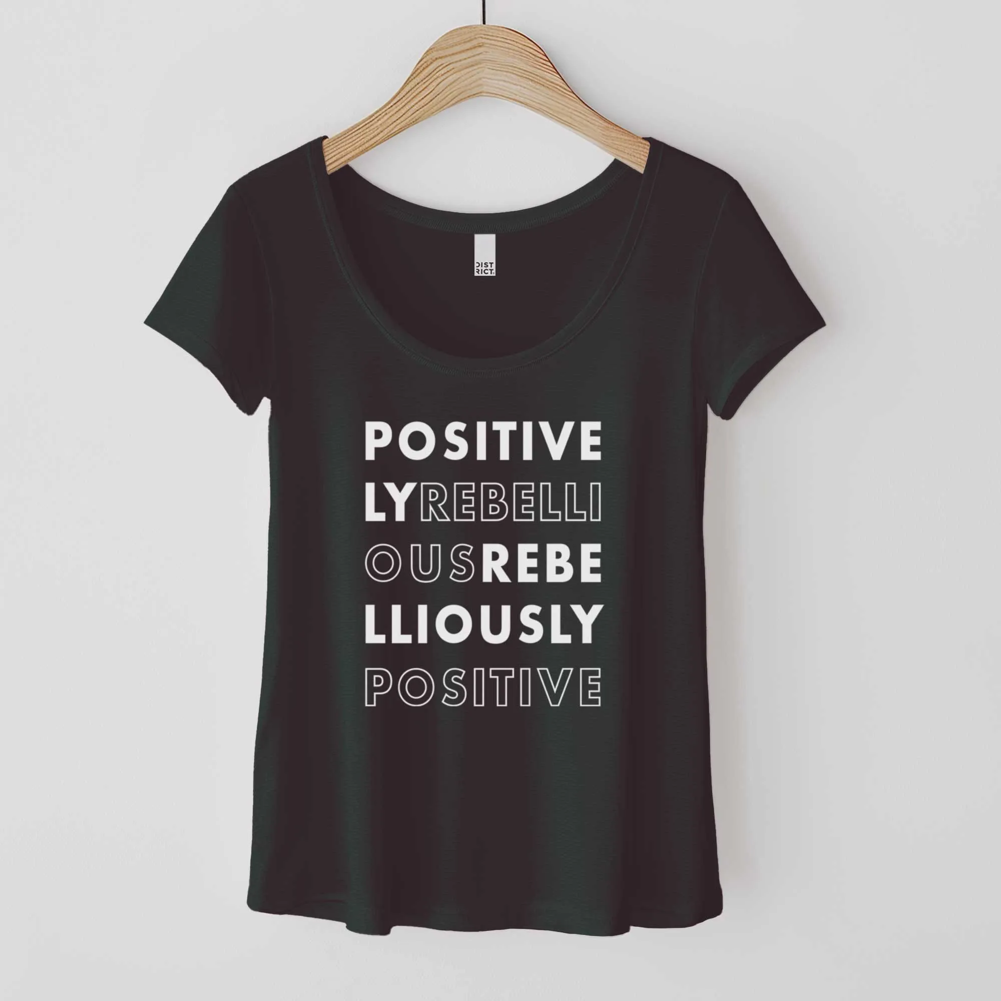 Positively Rebellious - Women’s Flex Scoop Neck Tee