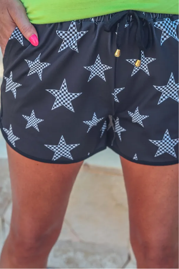 PREORDER-Rockstar Checkered Everyday Shorts