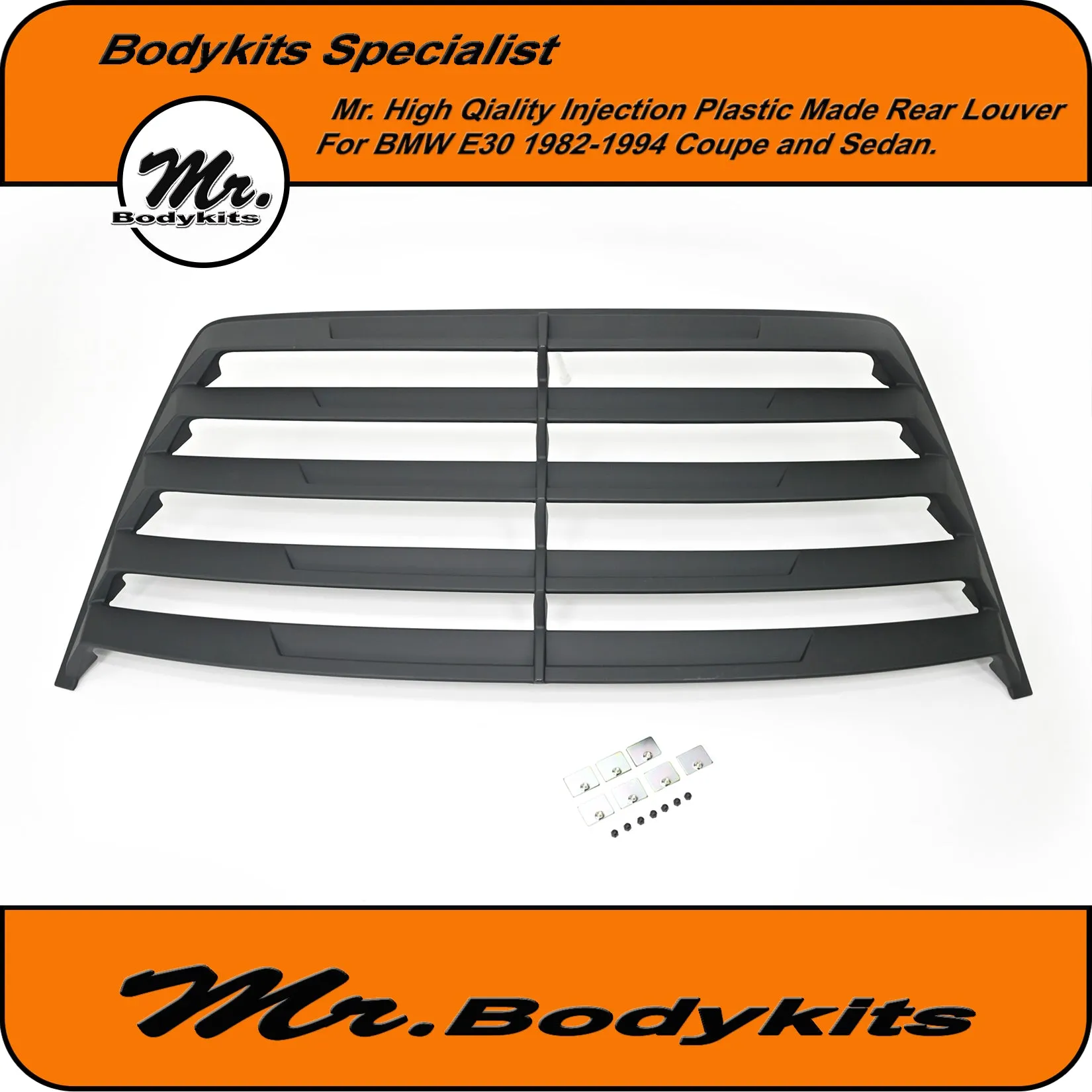 Quality Injection Plastic Made Rear Windcreeen Louver Blind For BMW E30 1982-1994
