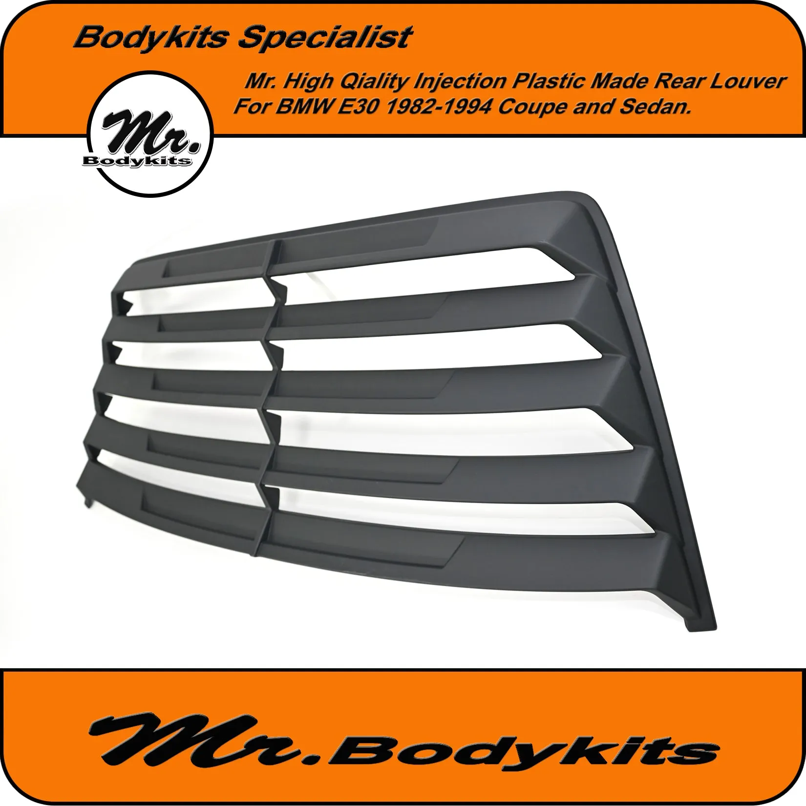 Quality Injection Plastic Made Rear Windcreeen Louver Blind For BMW E30 1982-1994