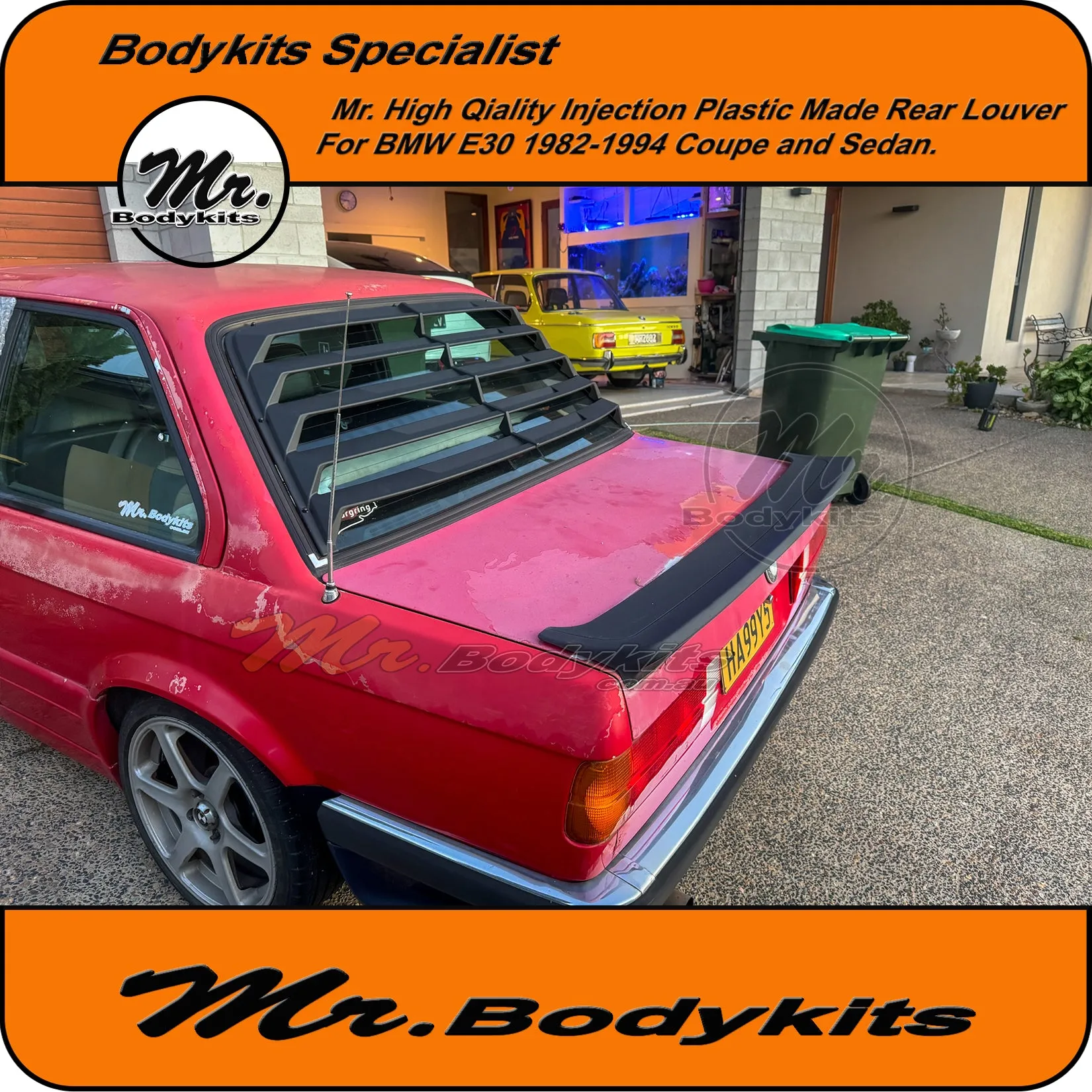 Quality Injection Plastic Made Rear Windcreeen Louver Blind For BMW E30 1982-1994
